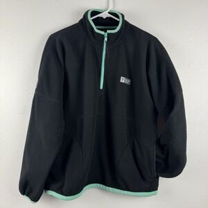 PORTLAND GEAR‎ Outer Gear Mens 1/4 ZIP Fleece pullover sweater BLACK - S